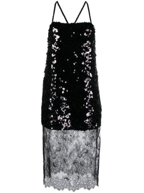 sequinned midi slip dress by SONIA RYKIEL