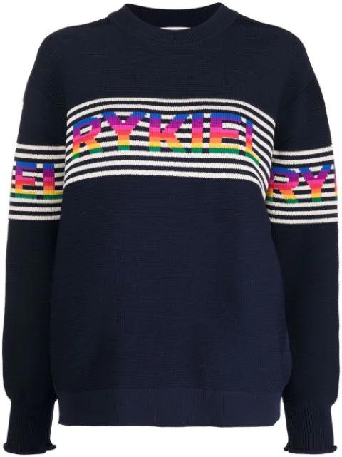 striped logo-knit jumper by SONIA RYKIEL