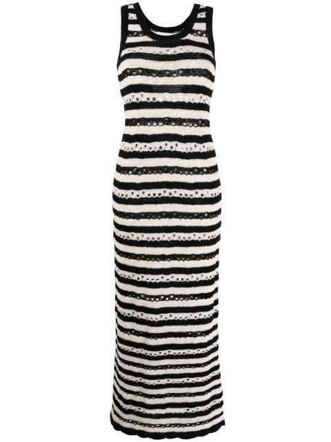 striped openwork maxi dress by SONIA RYKIEL