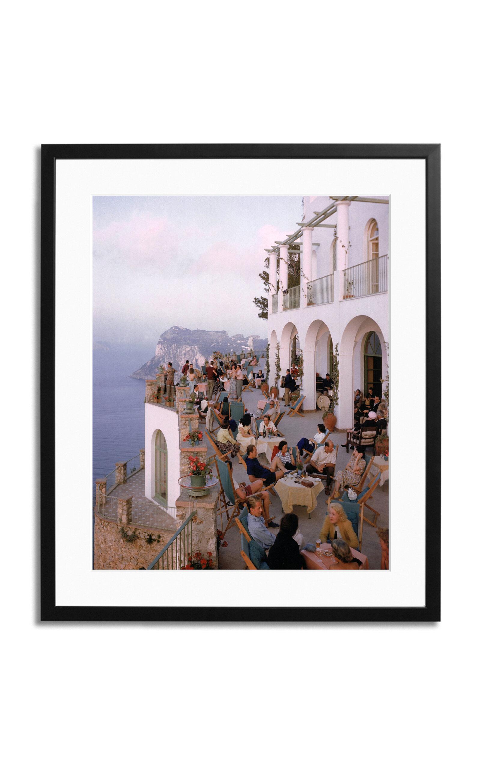 Sonic Editions - Exclusive Capri Cafe Framed Photography Print - Black - Moda Operandi by SONIC EDITIONS