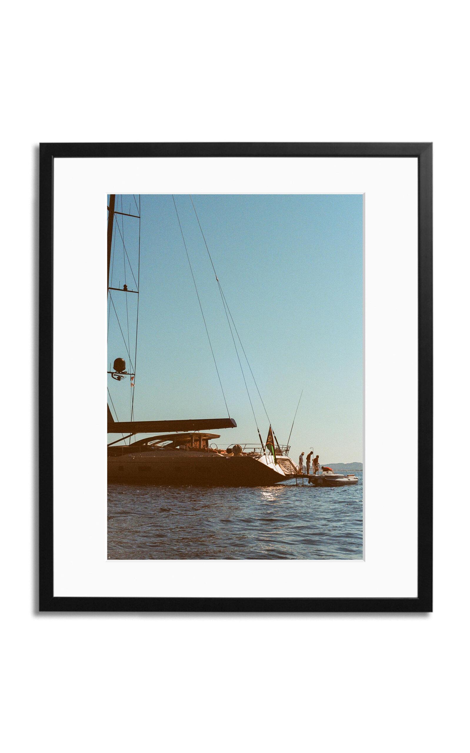 Sonic Editions - Sardegna Yacht Framed Photography Print - Multi - Moda Operandi by SONIC EDITIONS