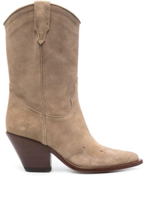 80mm suede cowboy boots by SONORA