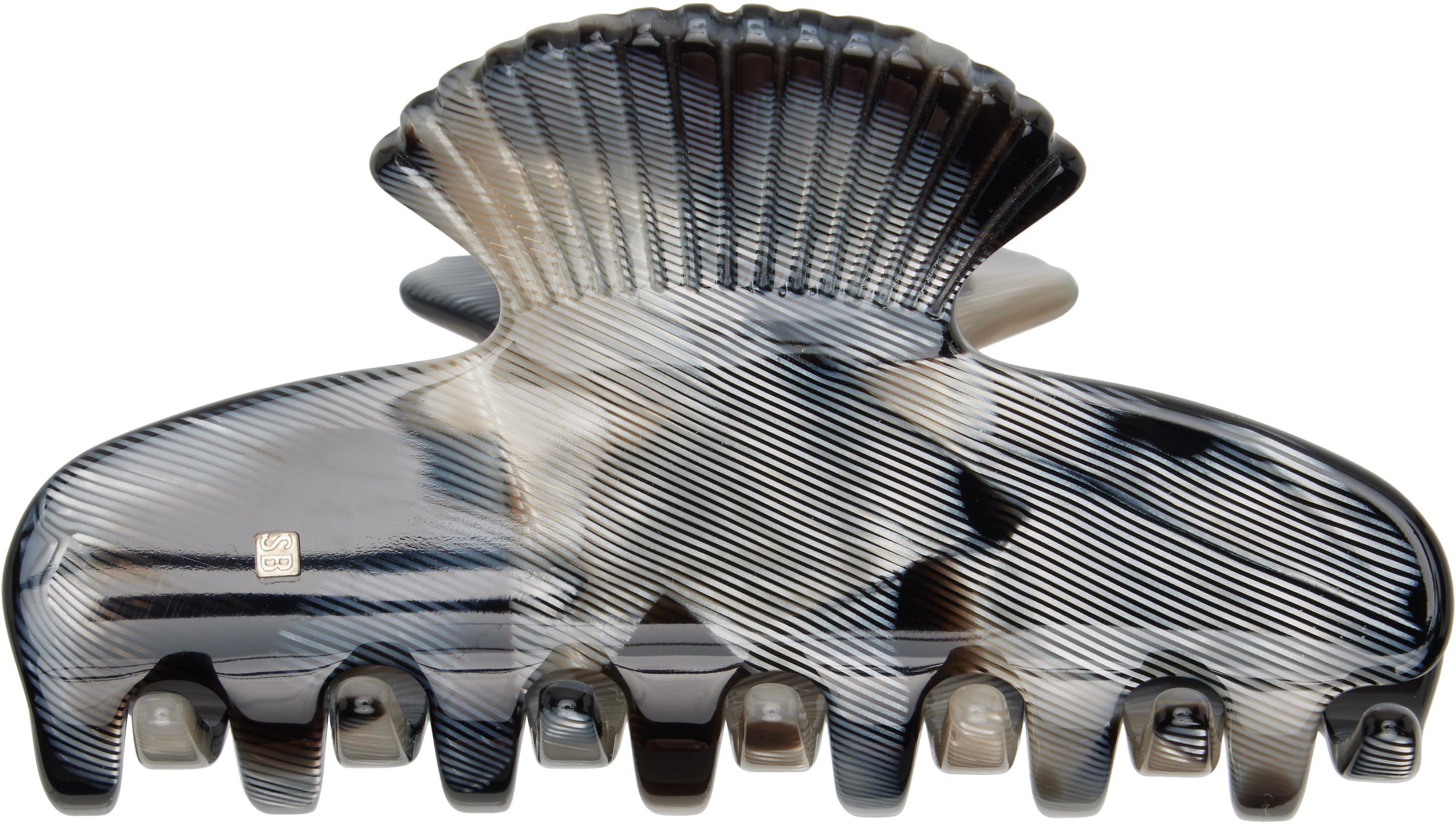 Black Small Fan Shell Claw Hair Clip by SOPHIE BUHAI