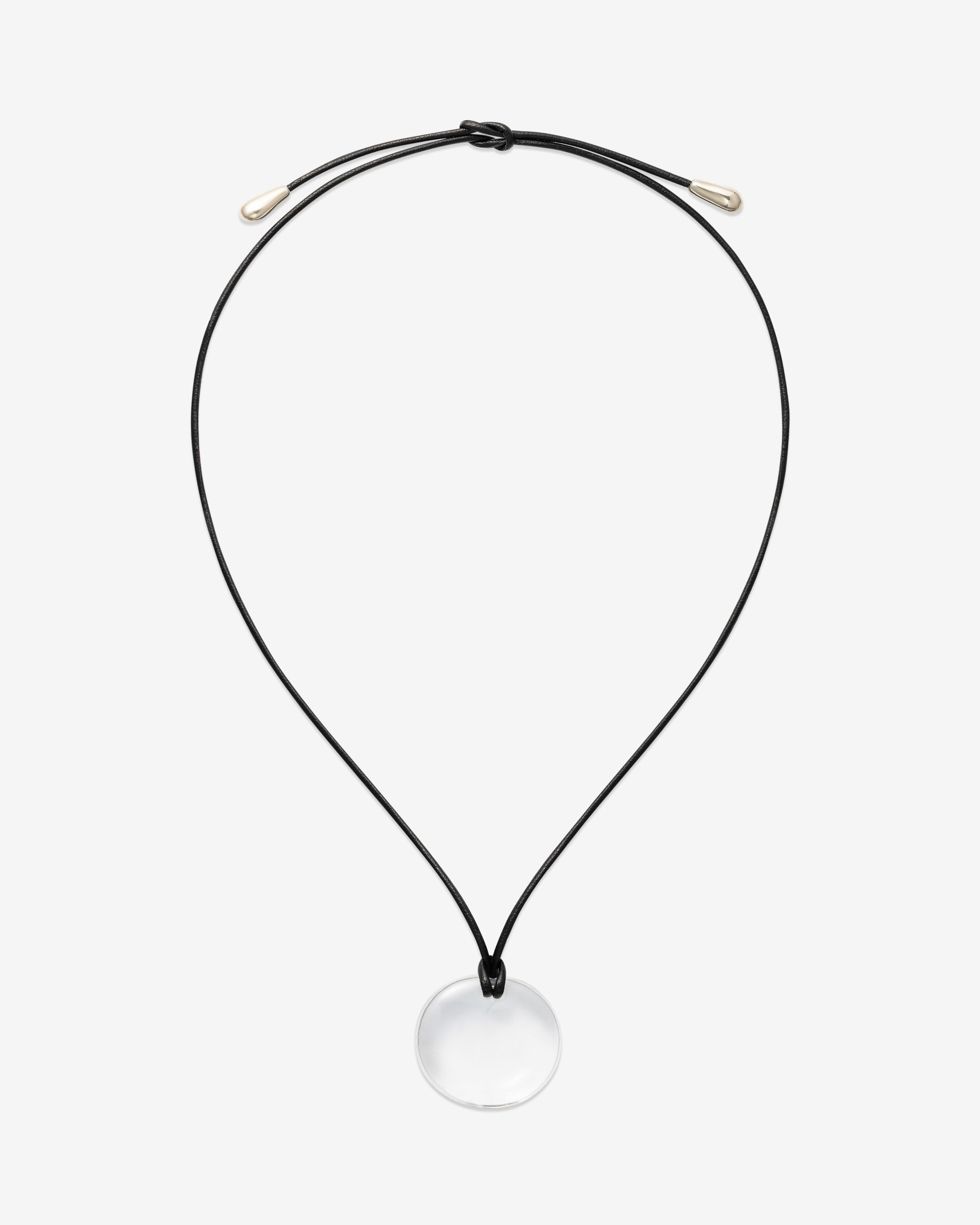 Sophie Buhai  - Small Full Moon Quartz Pendant Necklace -  (Silver) by SOPHIE BUHAI