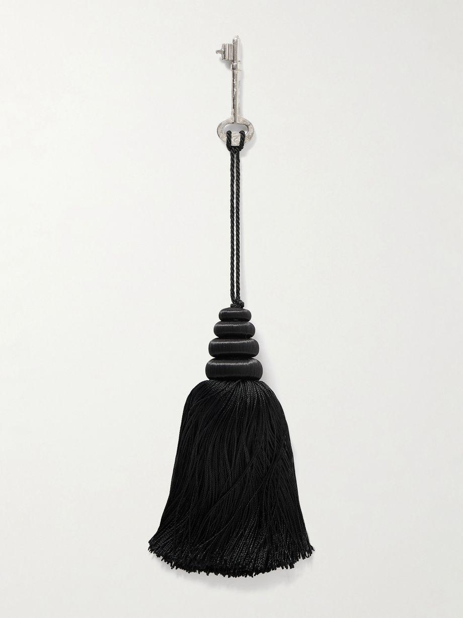 Tasseled satin and silver bag charm by SOPHIE BUHAI