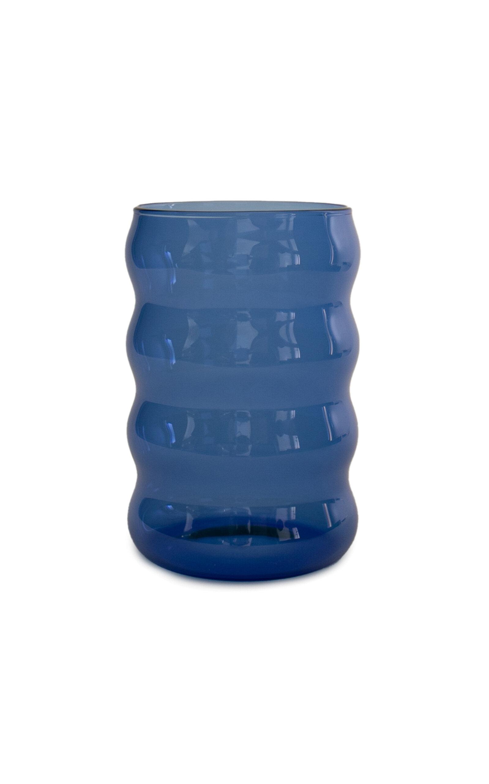 Sophie Lou Jacobsen - Ripple Glass Cup - Blue - Moda Operandi by SOPHIE LOU JACOBSEN