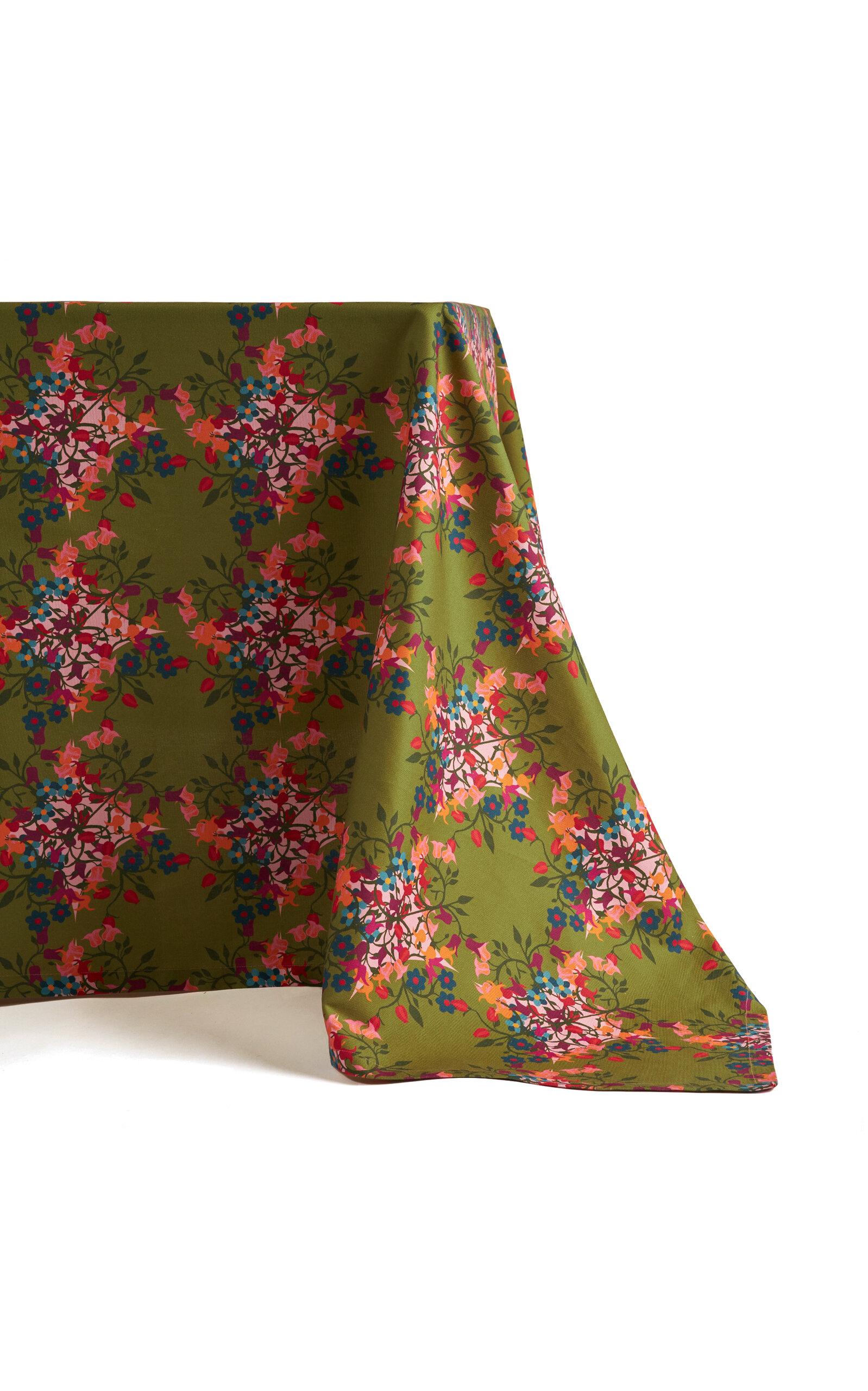 Sophie Williamson Design - Blumen Small Cotton Tablecloth - Multi - Moda Operandi by SOPHIE WILLIAMSON DESIGN