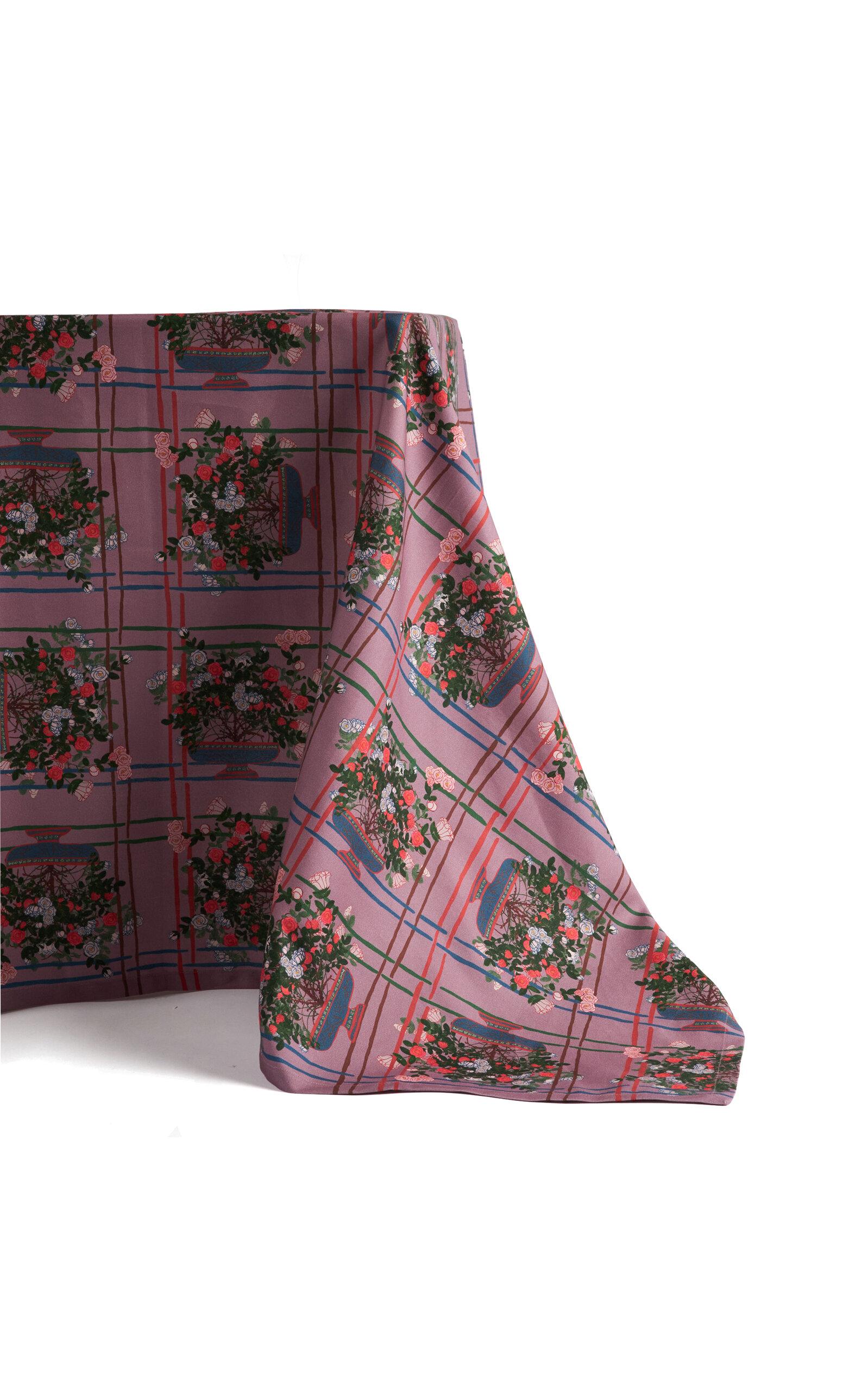 Sophie Williamson Design - La Vie en Rose Large Cotton Tablecloth - Multi - Moda Operandi by SOPHIE WILLIAMSON DESIGN