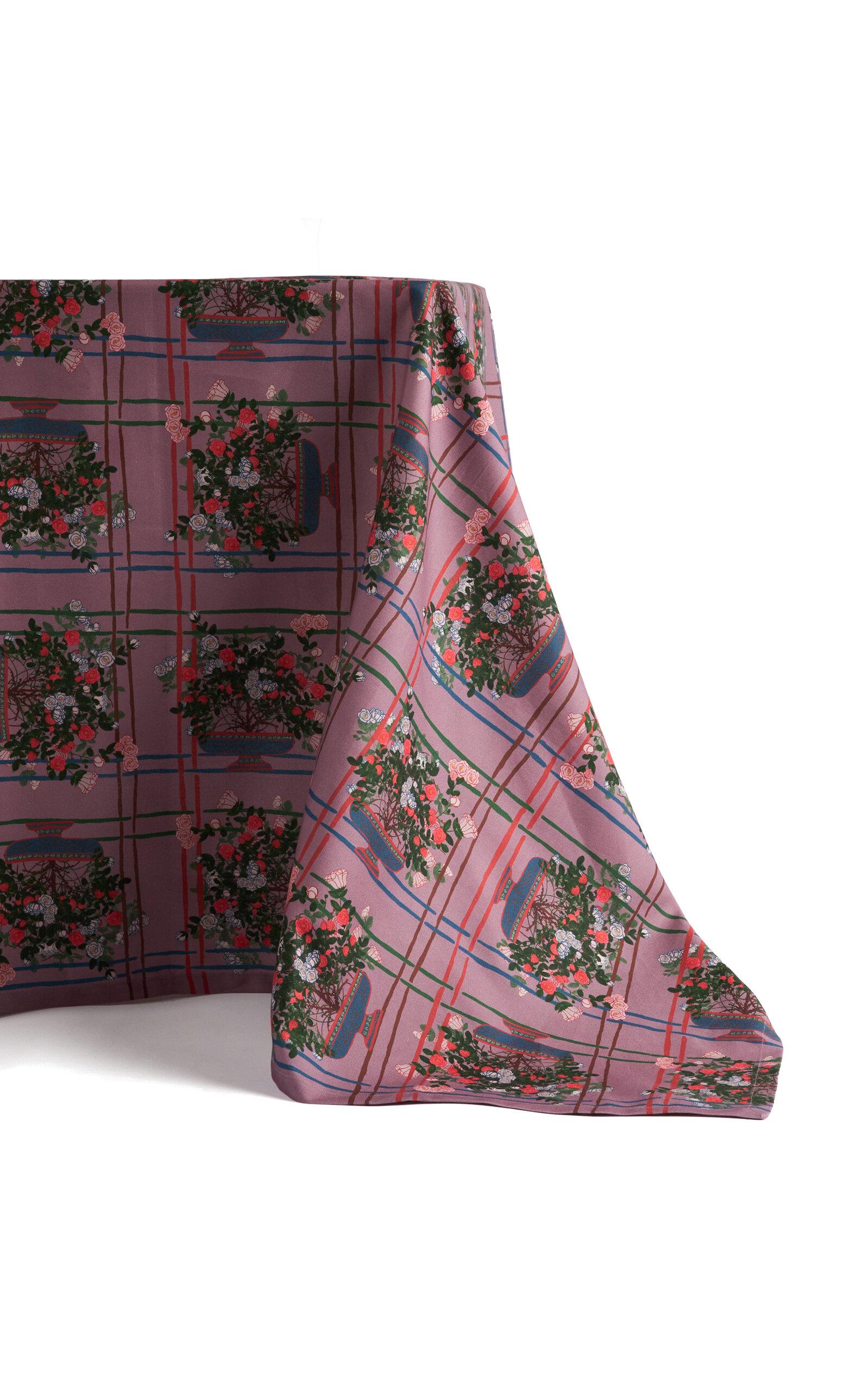 Sophie Williamson Design - La Vie en Rose Small Cotton Tablecloth - Multi - Moda Operandi by SOPHIE WILLIAMSON DESIGN