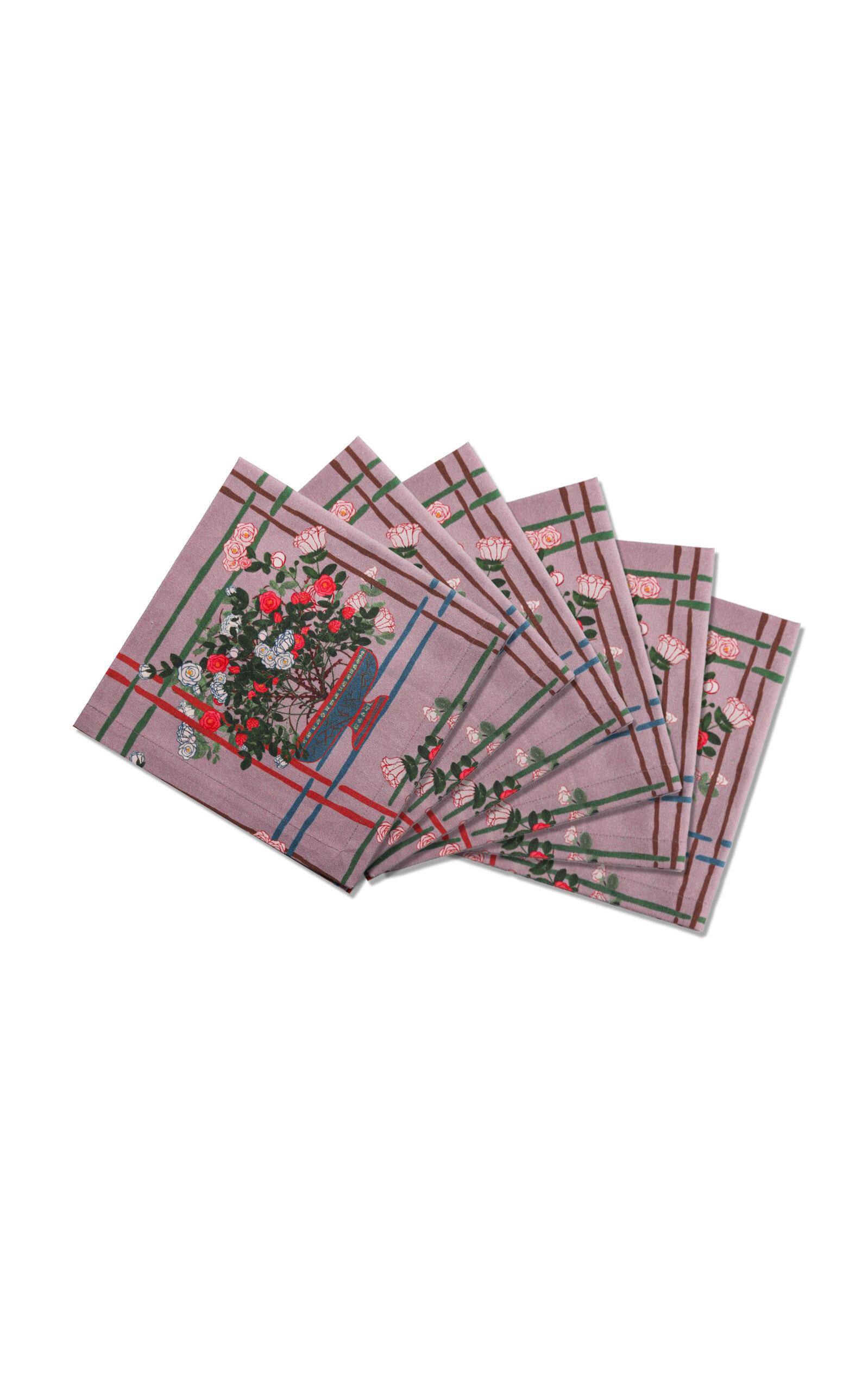 Sophie Williamson Design - Set-of-Six Cotton Napkins - Multi - Moda Operandi by SOPHIE WILLIAMSON DESIGN