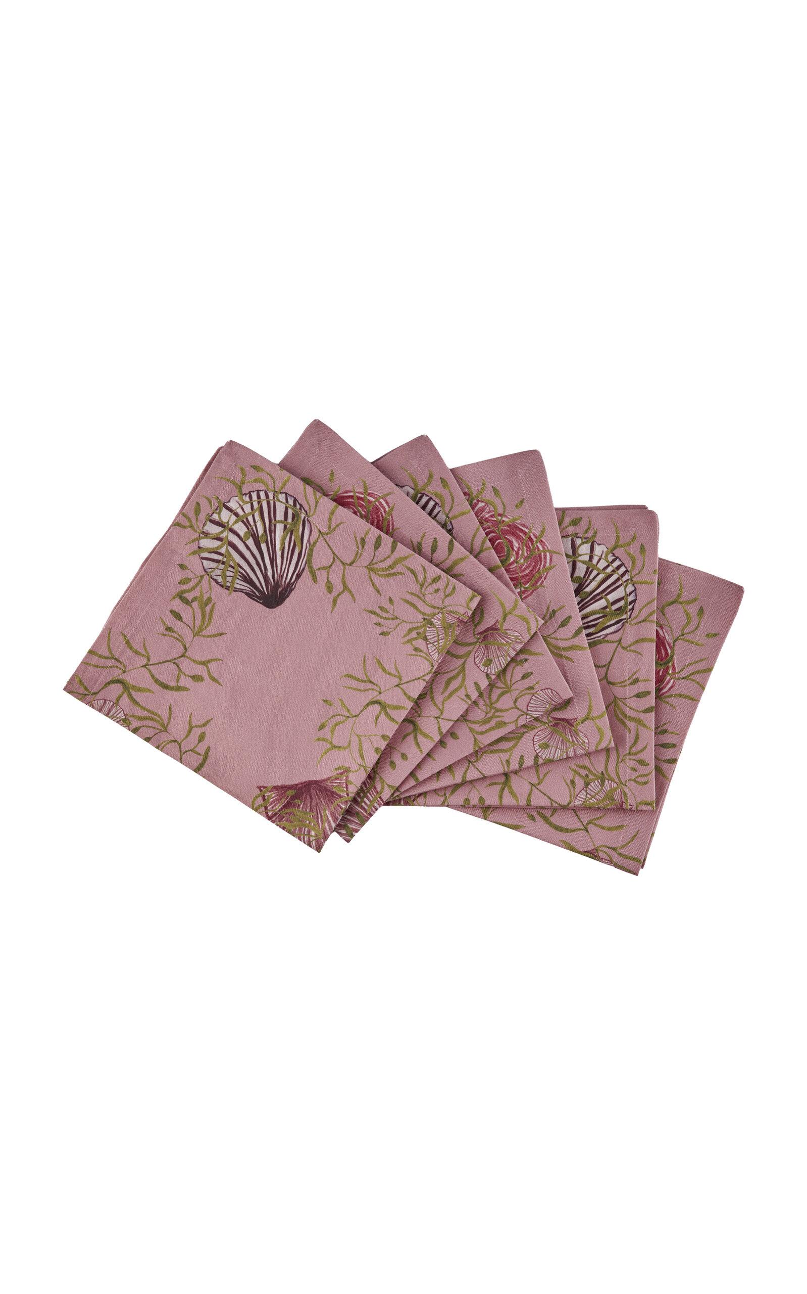 Sophie Williamson Design - Set-of-Six Mussels from Brussels Cotton Napkins - Multi - Moda Operandi by SOPHIE WILLIAMSON DESIGN