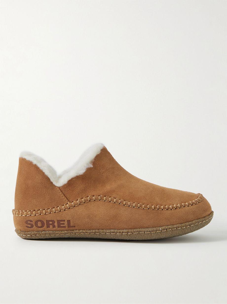 Manawan™ II Faux Shearling-Lined Suede Slippers by SOREL Manawan™ II Faux Shearling-Lined Suede Slippers by SOREL