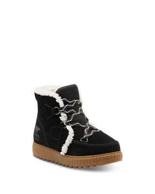Unisex Ona Ave Alpine Suede Faux Shearling Lined Ankle Boots – Big Kid by SOREL
