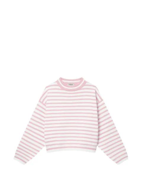 Sailor striped-pattern long-sleeved sweater by SOSUE