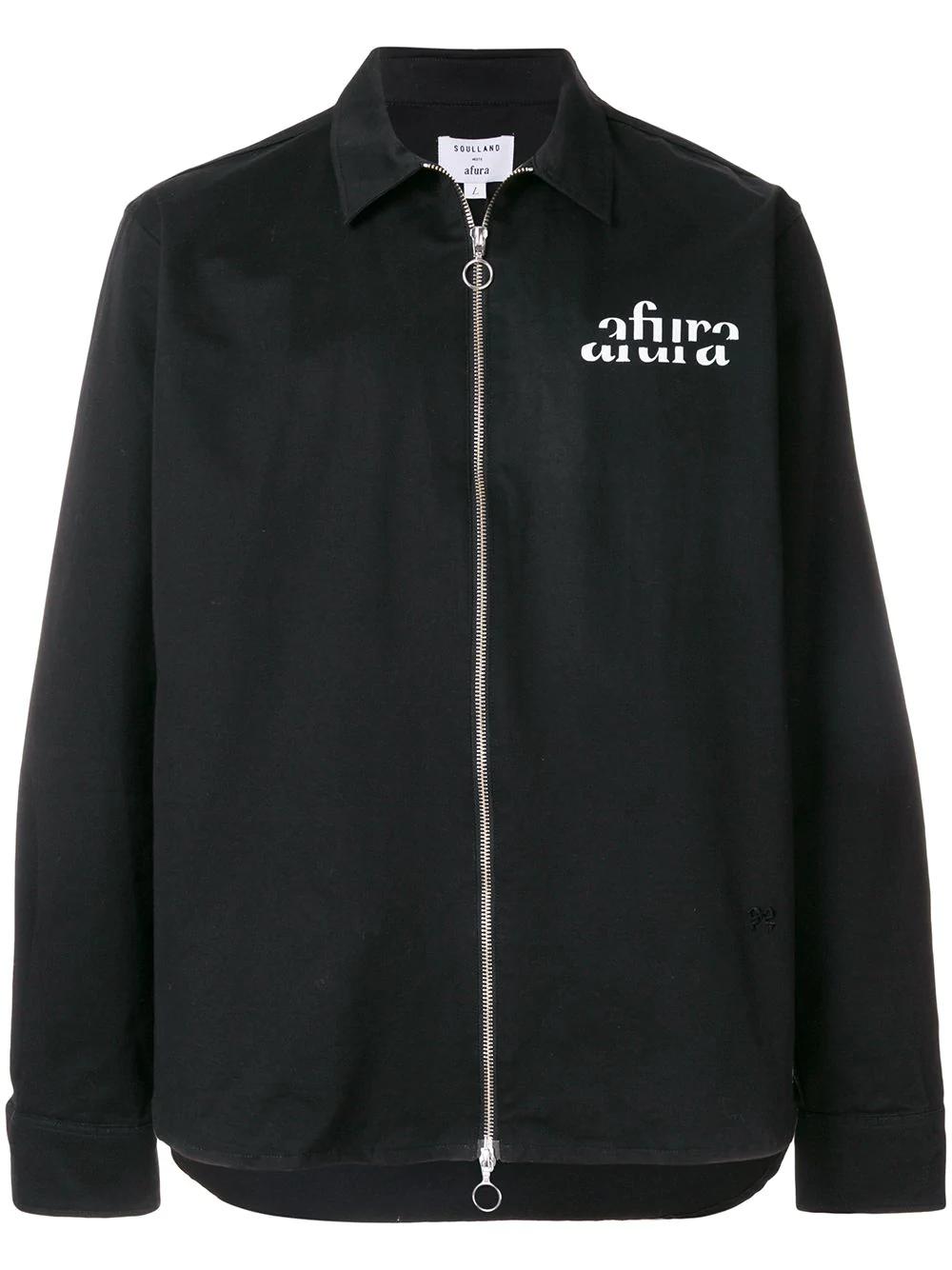 zipped logo-print jacket by SOULLAND