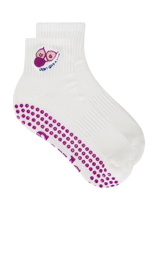 Souls. Don't Give A Fig Grip Socks in Ivory by SOULS.