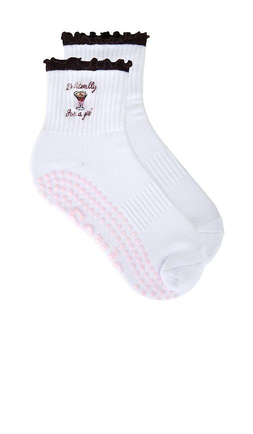 Souls. I'm Literally Just A Girl Crew Socks in White by SOULS.