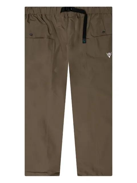 belted grosgrain trousers by SOUTH2 WEST8