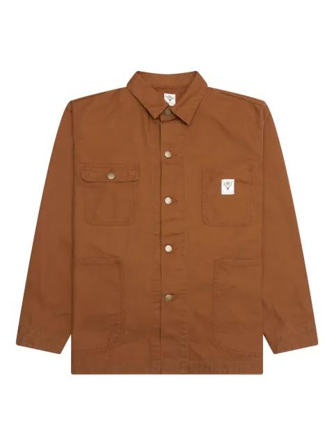 button-detail shirt jacket by SOUTH2 WEST8