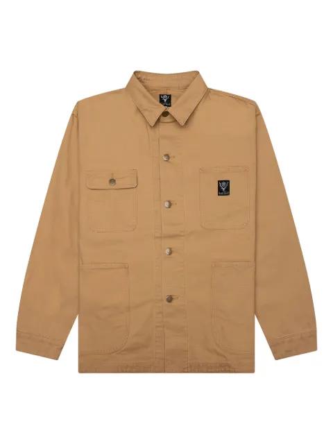 canvas chest-pocket shirt jacket by SOUTH2 WEST8