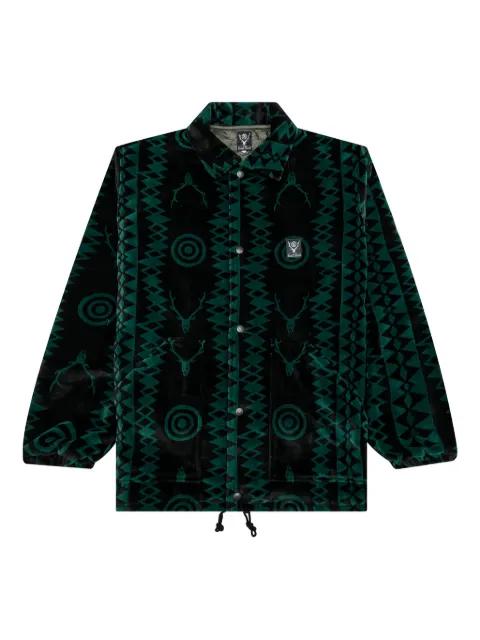 deer-pattern coach shirt jacket by SOUTH2 WEST8