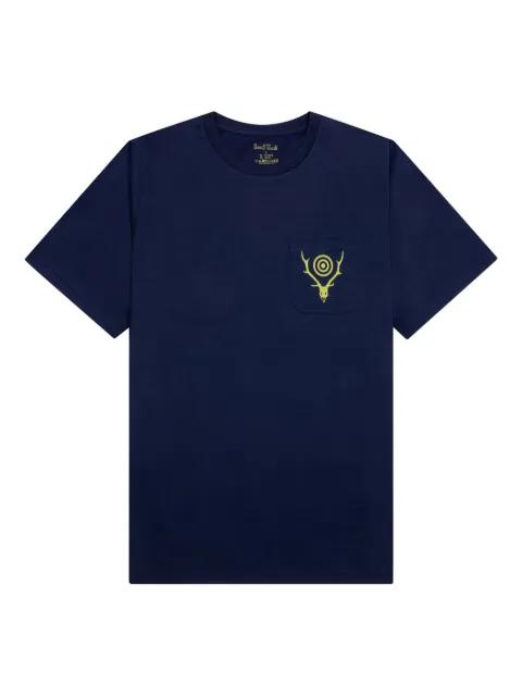 deer-skull pocket T-shirt by SOUTH2 WEST8