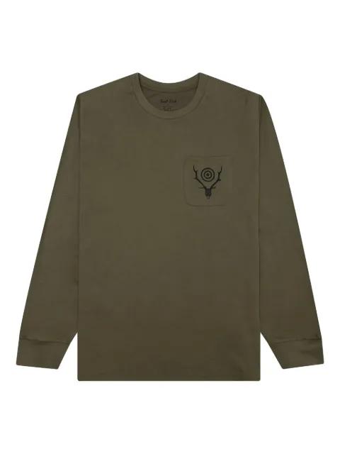 long-sleeve pocket T-shirt by SOUTH2 WEST8