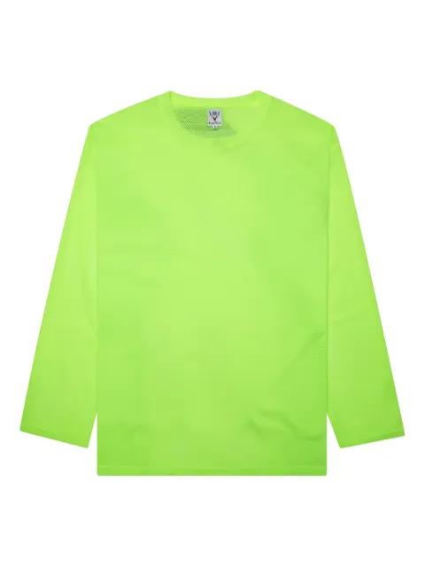 mesh knit T-shirt by SOUTH2 WEST8