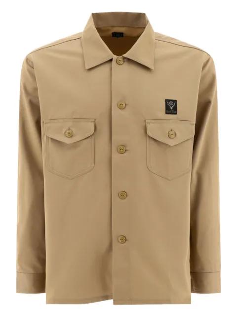 patch-pocket button-down shirt by SOUTH2 WEST8