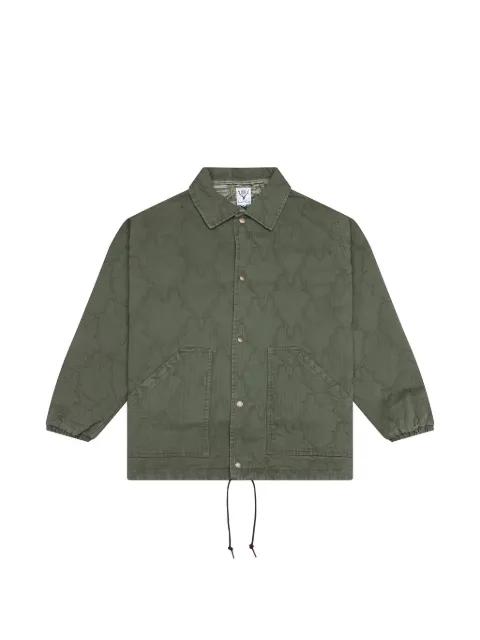 skull-quilting herringbone jacket by SOUTH2 WEST8