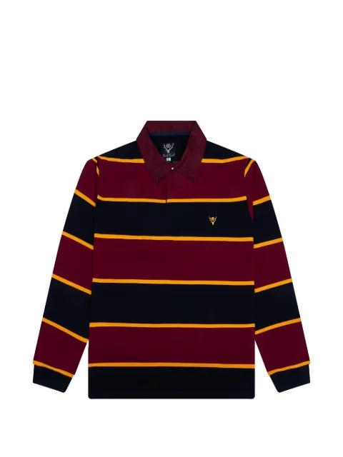 striped collared polo shirt by SOUTH2 WEST8