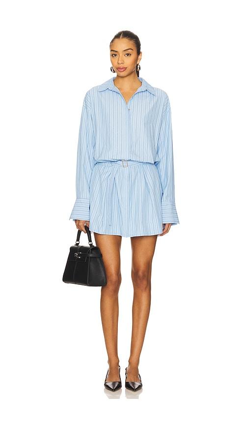 SOVERE Brynn Shirt Dress in Baby Blue by SOVERE