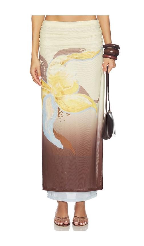 SOVERE Dahlia Skirt in Ivory,Brown by SOVERE