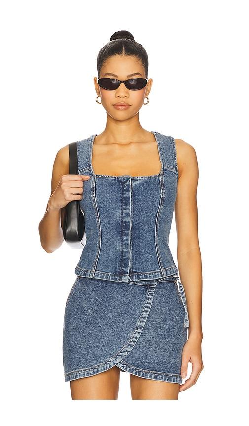 SOVERE Dawn Denim Bodice Top in Blue by SOVERE