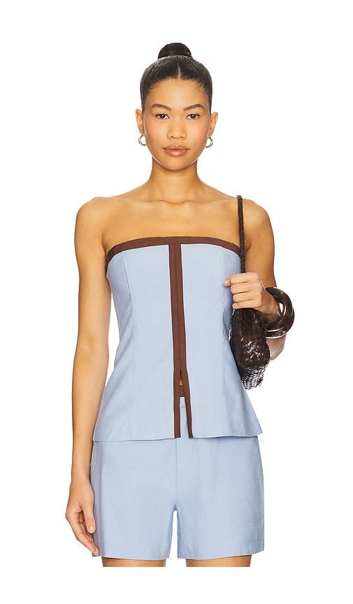 SOVERE Refine Bodice Top in Baby Blue by SOVERE