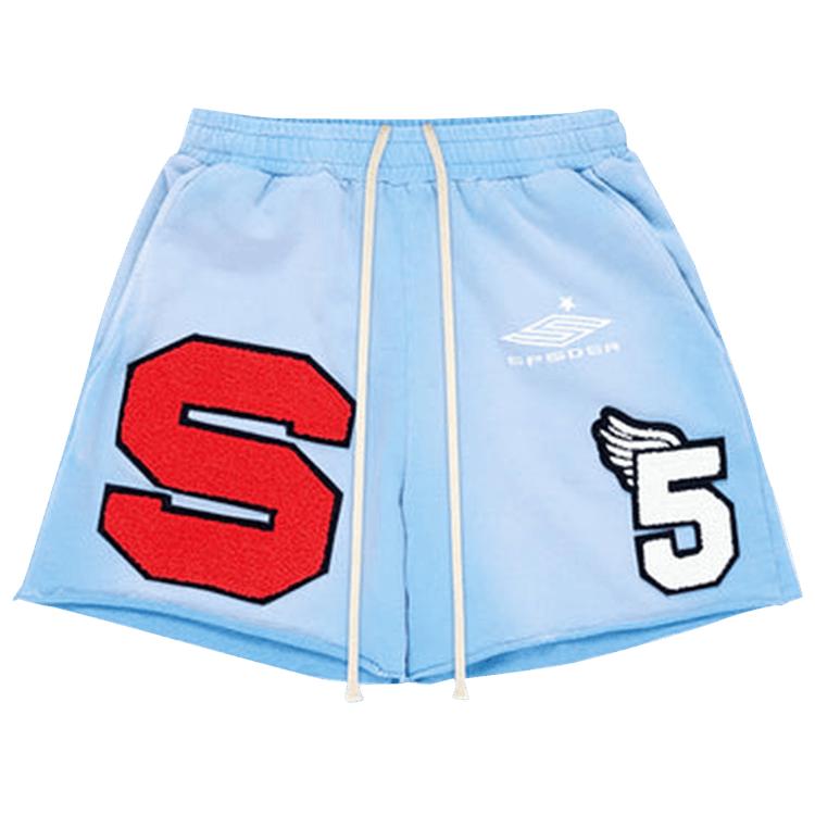 Sp5der Cut Sweatshort 'Vintage Blue' by SP5DER