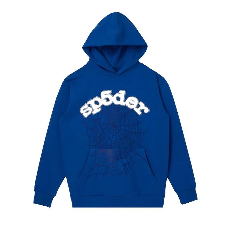 Sp5der Logo Hoodie 'Blue' by SP5DER