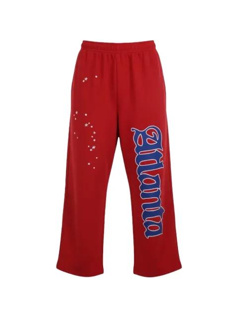 atlanta-print track pants by SP5DER