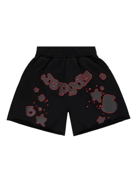 logo-print cotton shorts by SP5DER