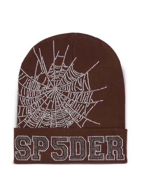 rhinestone-embellished beanie by SP5DER