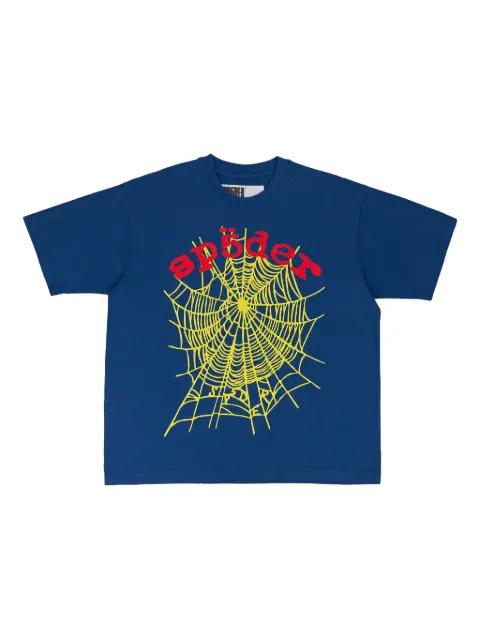 spider web logo T-shirt by SP5DER