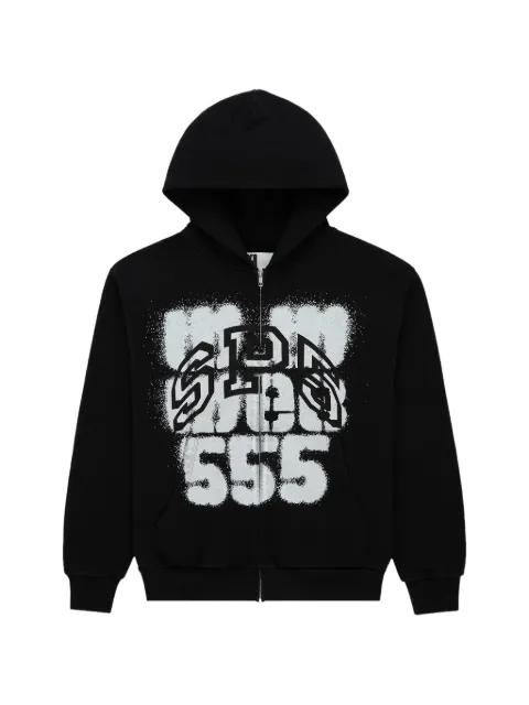 zip-up hoodie by SP5DER