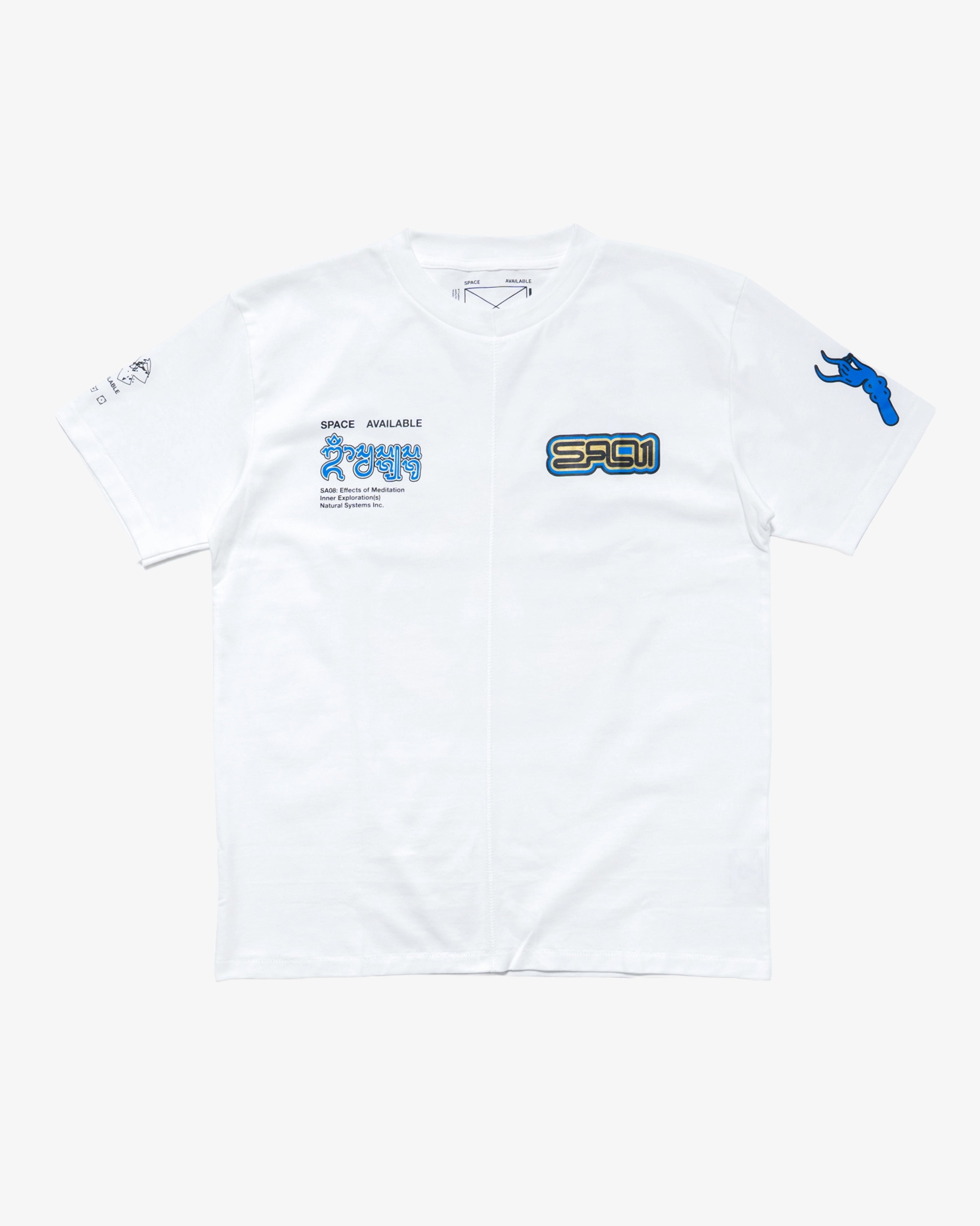 SPACE AVAILABLE - Men's Natural System Tee - (White) by SPACE AVAILABLE