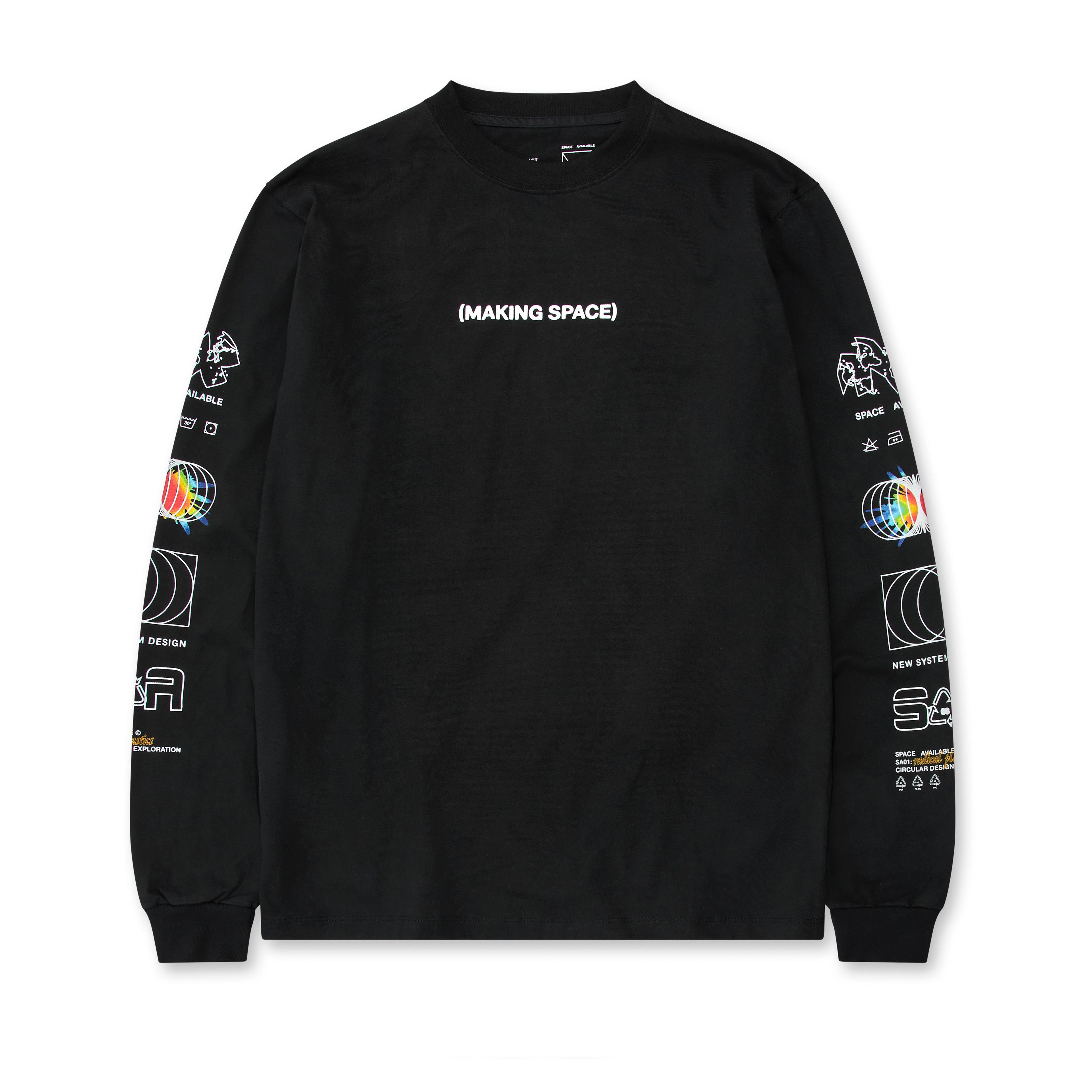 Space Available - Making Space Effect Longsleeve T-Shirt - (Black) by SPACE AVAILABLE