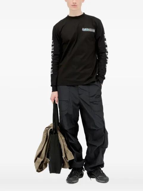 long-sleeve graphic-print T-shirt by SPACE AVAILABLE