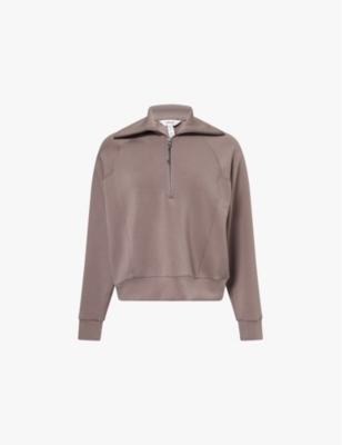 Air Essentials half-zip stretch-jersey sweatshirt by SPANX Air Essentials half-zip stretch-jersey sweatshirt by SPANX