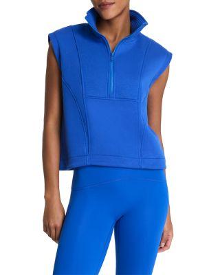 Cotton Fleece Half Zip Vest by SPANX