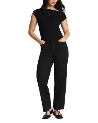 Ribbed Knit Off The Shoulder Ruched Top by SPANX