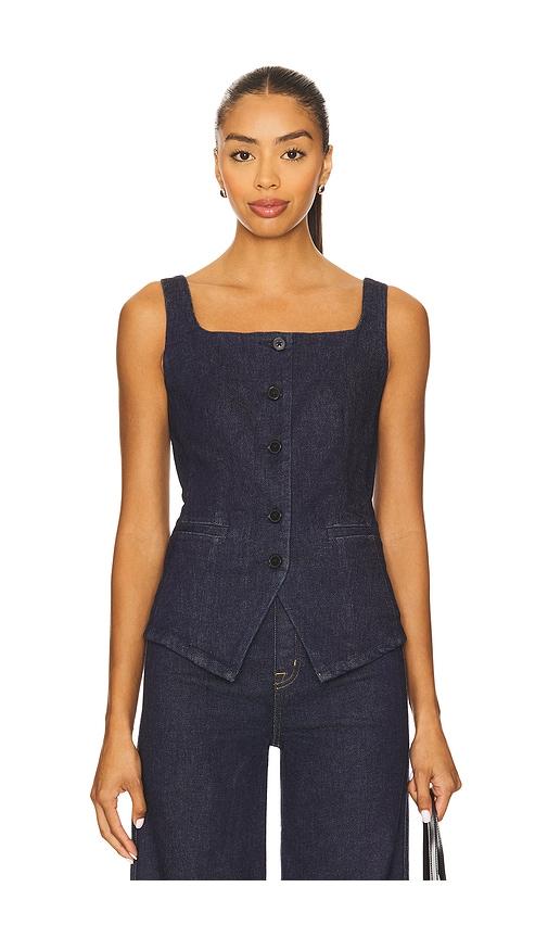 SPANX Denim Vest in Blue by SPANX