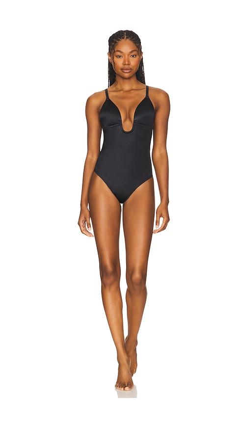 SPANX Shape Suit Your Fancy Plunge Bodysuit in Black by SPANX